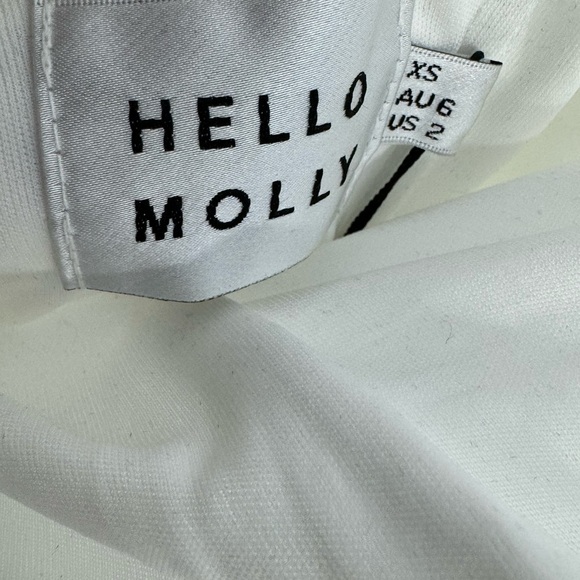 Hello Molly Write In Cursive MIDI Dress White XS - Picture 3 of 7